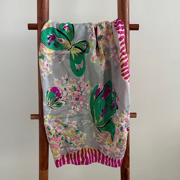 Vintage Accessories - Vintage butterfly scarf